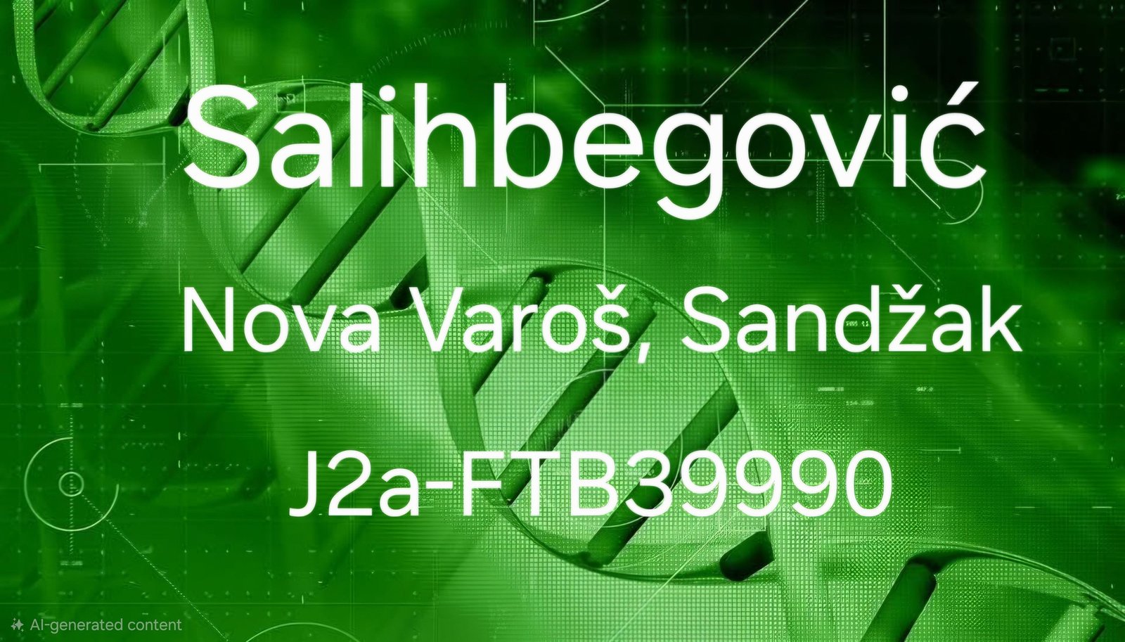 Dubinsko testiranje Salihbegovića iz Nove Varoši J2a-FTB39990